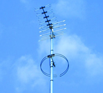 aerial on blue sky